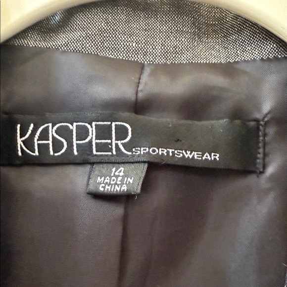 Kasper Charcoal Suit with Black Floral Detail - Picture 5 of 7